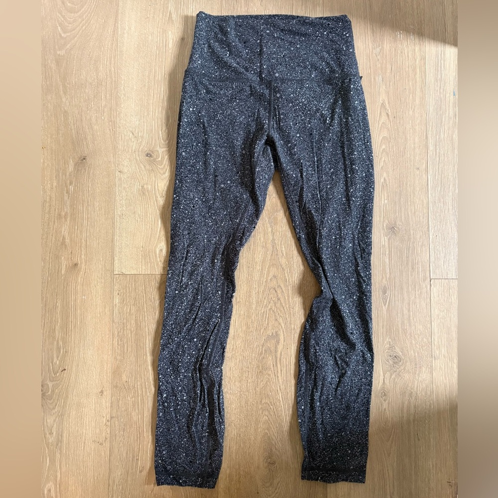 Lululemon Black and White Speckled Leggings